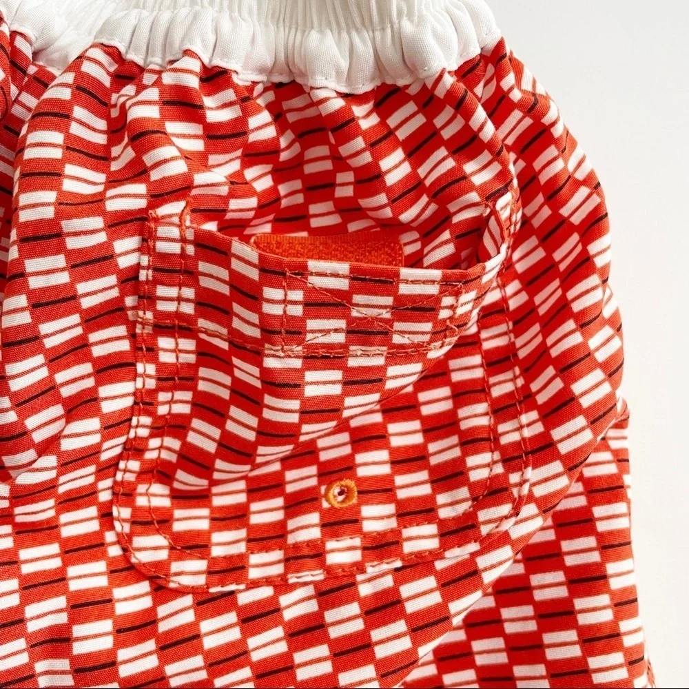 Tea Collection Patterned Mesh Lined Swim Trunks
